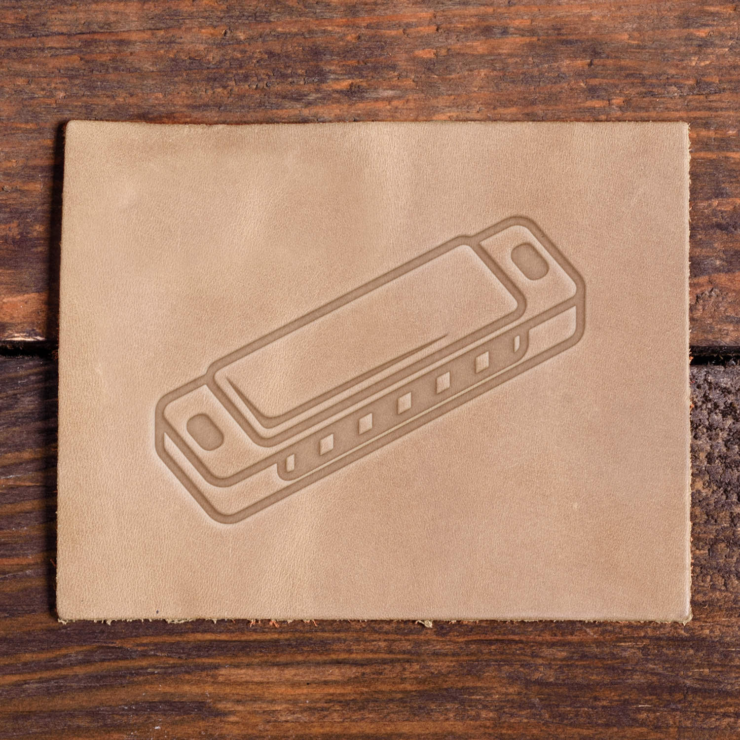 Harmonica Delrin Leather Stamp