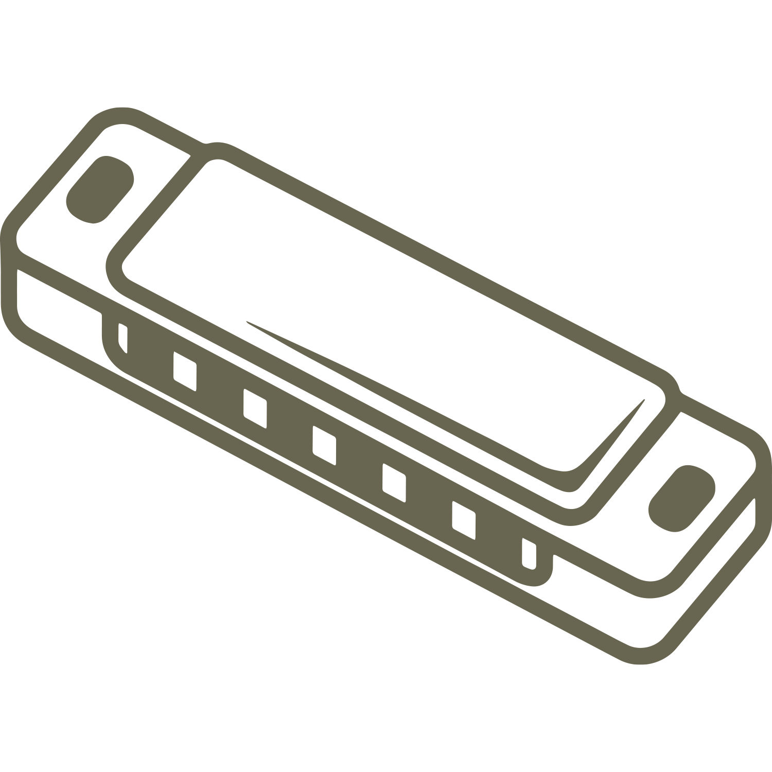 Harmonica Delrin Leather Stamp