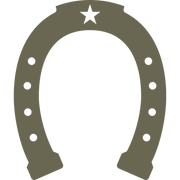 Classic horseshoe design featuring a star at the top and evenly spaced nail holes, symbolizing luck and Western heritage.