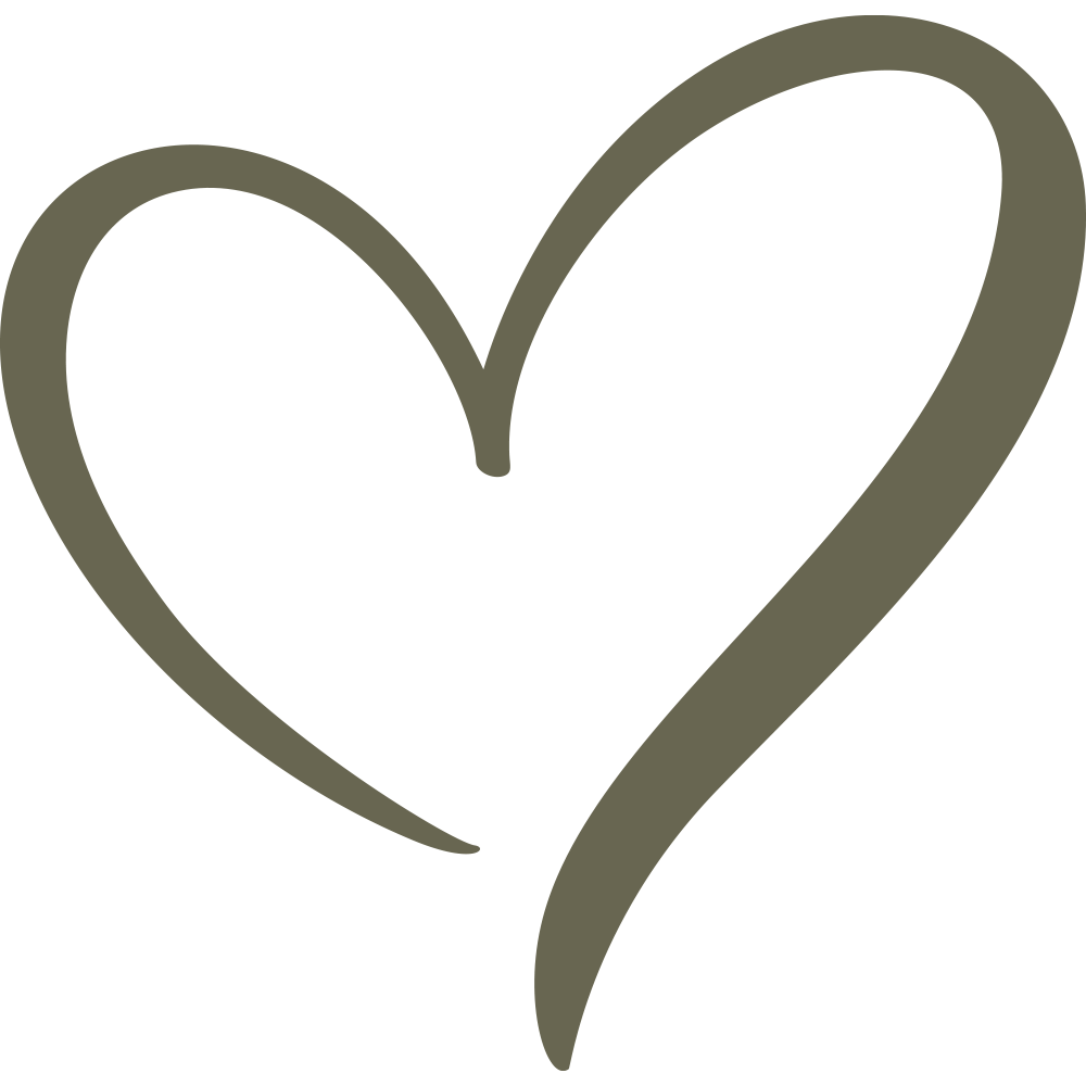 Calligraphic Heart Delrin Leather Stamp