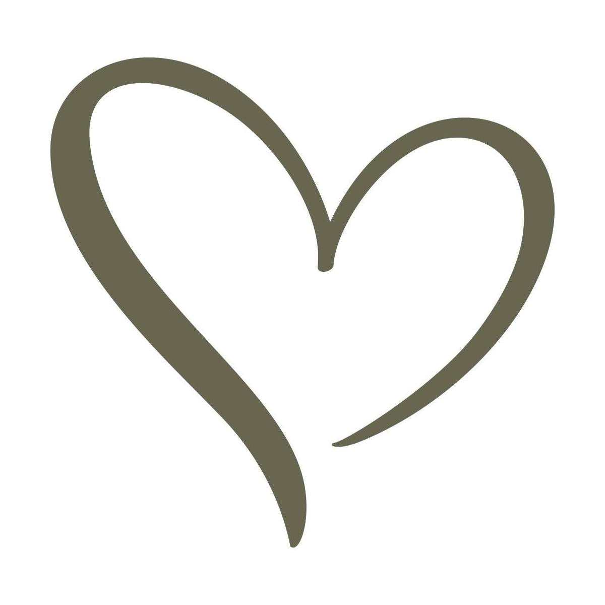 Calligraphic Heart Delrin Leather Stamp