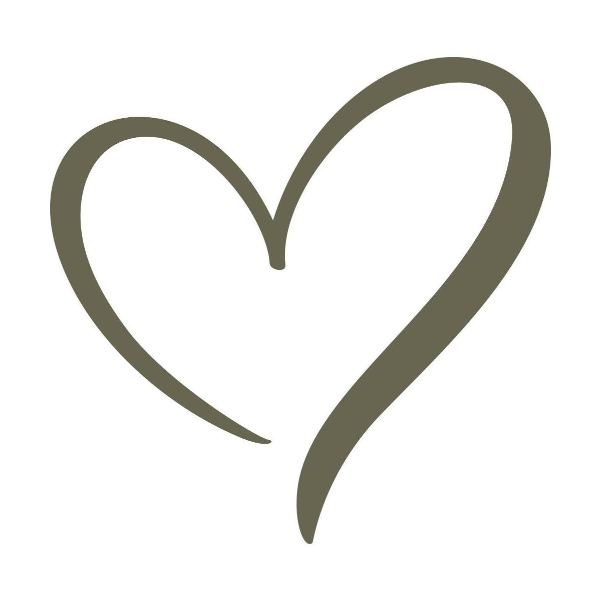 Calligraphic Heart Delrin Leather Stamp