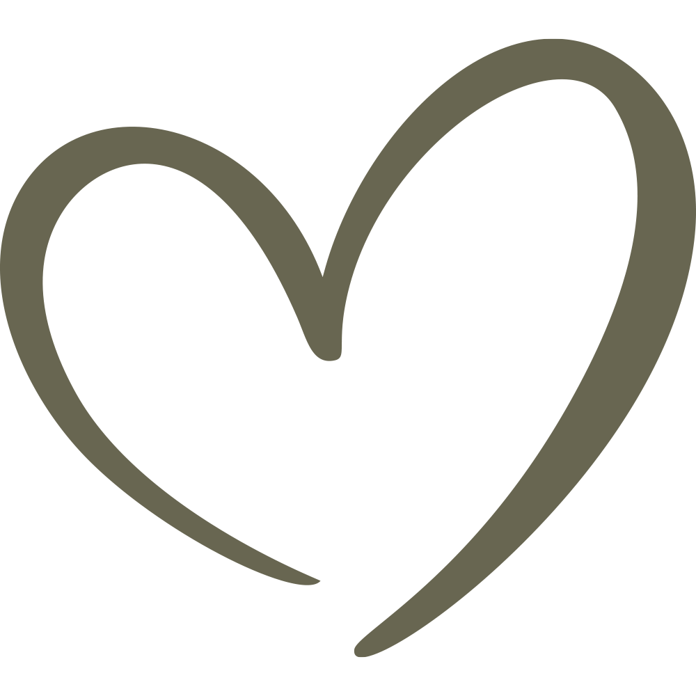 Calligraphic Heart Delrin Leather Stamp