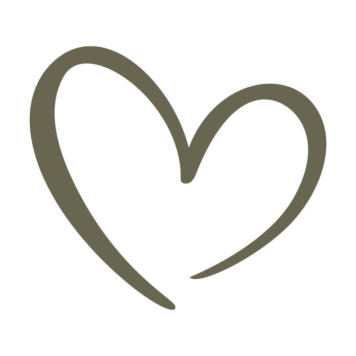 Calligraphic Heart Delrin Leather Stamp