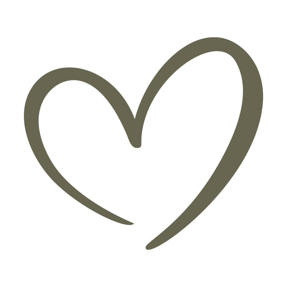 Calligraphic Heart Delrin Leather Stamp