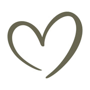 Calligraphic Heart Delrin Leather Stamp