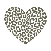 Leopard Print Heart Delrin Leather Stamp