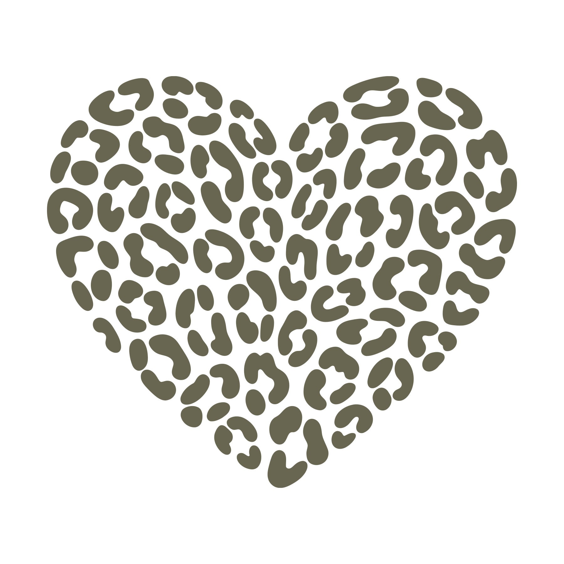 Leopard Print Heart Delrin Leather Stamp