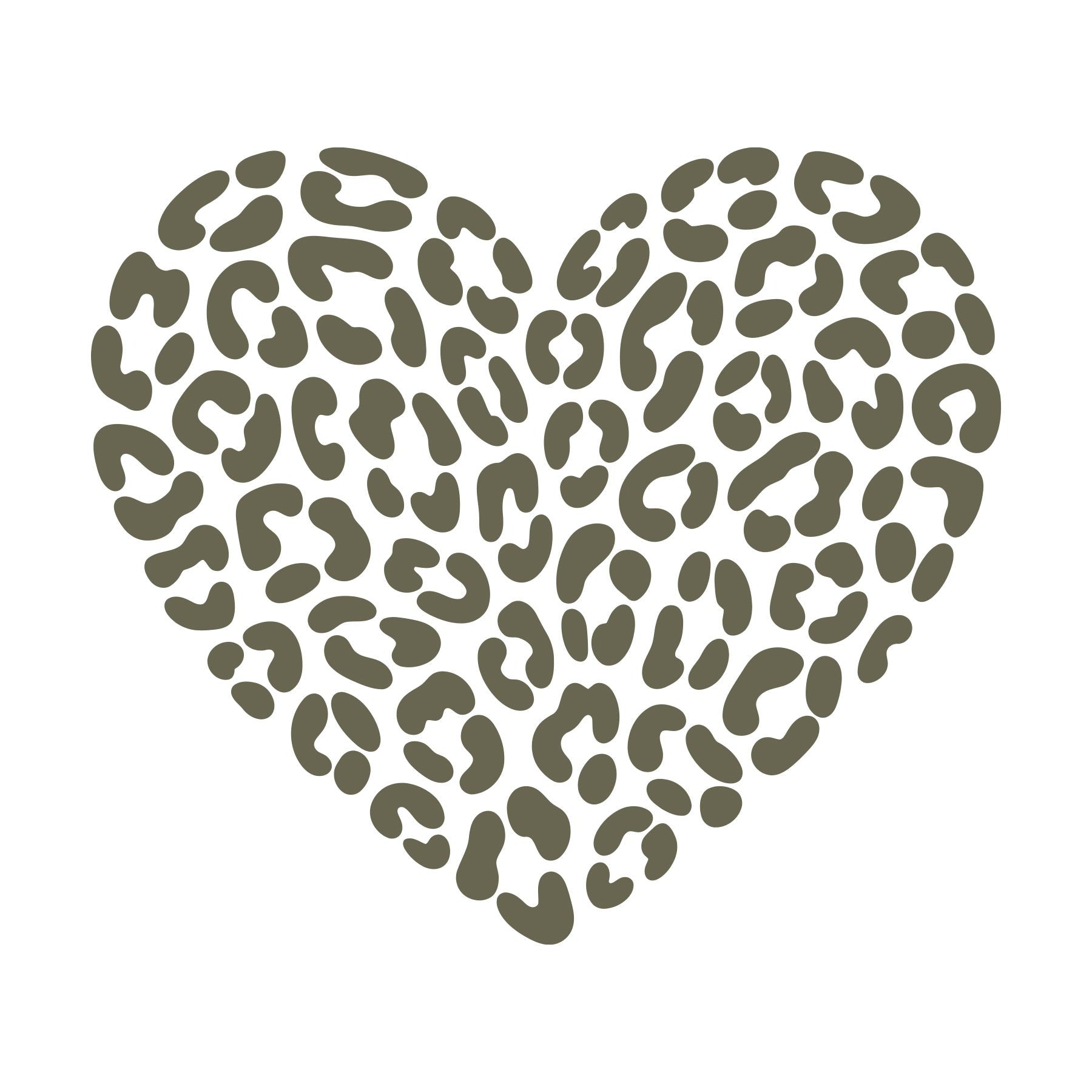 Leopard Print Heart Delrin Leather Stamp