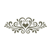 Heart Flourish Delrin Leather Stamp