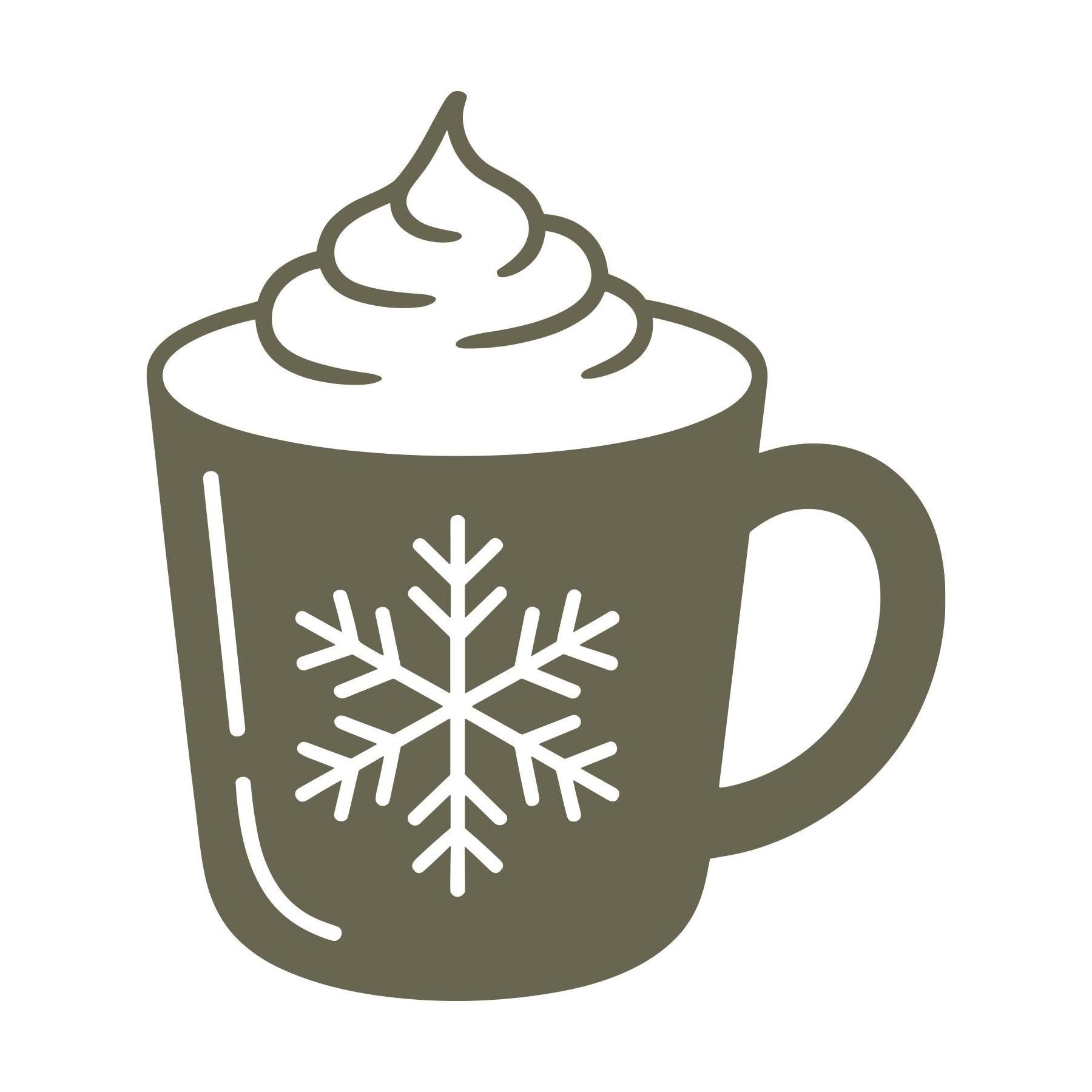 Mug of Hot Chocolate Delrin Leather Stamp