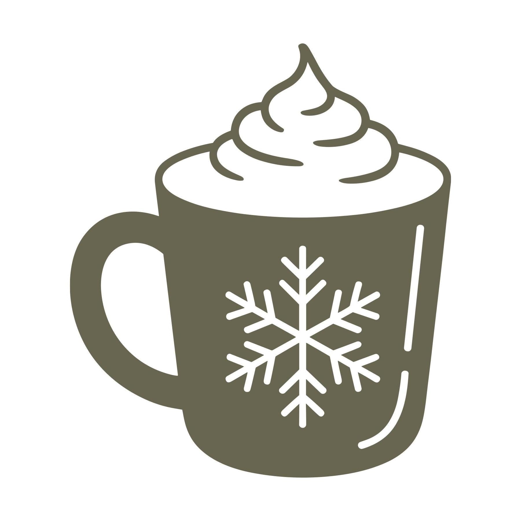 Mug of Hot Chocolate Delrin Leather Stamp