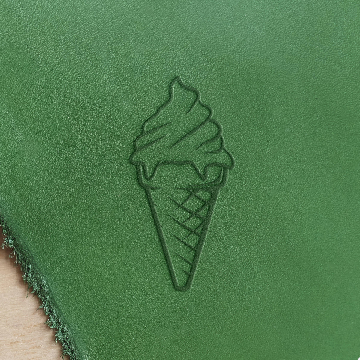 Ice Cream Cone Delrin Leather Stamp