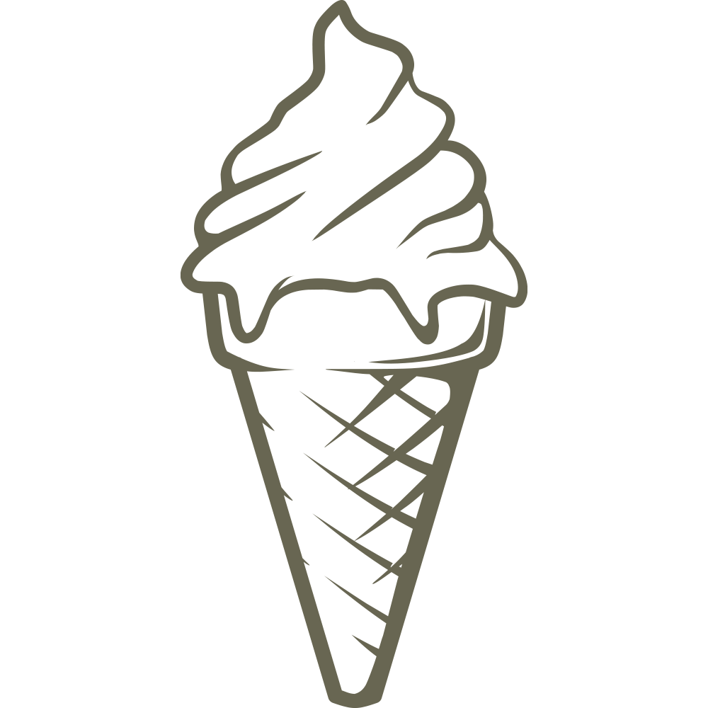 Ice Cream Cone Delrin Leather Stamp