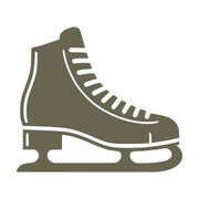 Ice Skate Delrin Leather Stamp