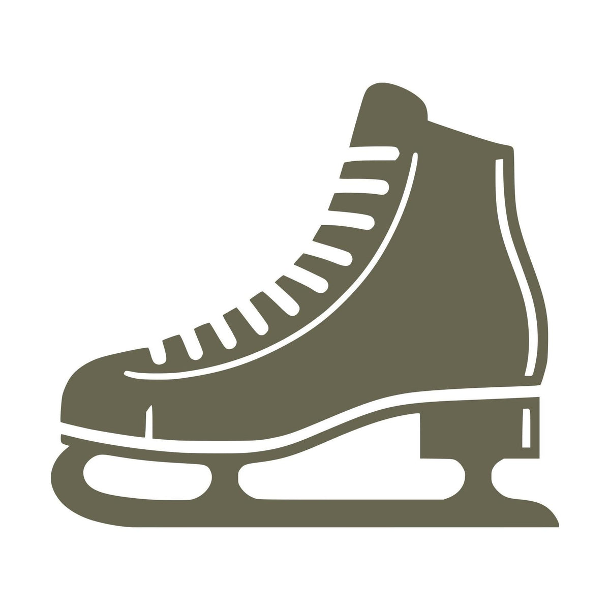 Ice Skate Delrin Leather Stamp