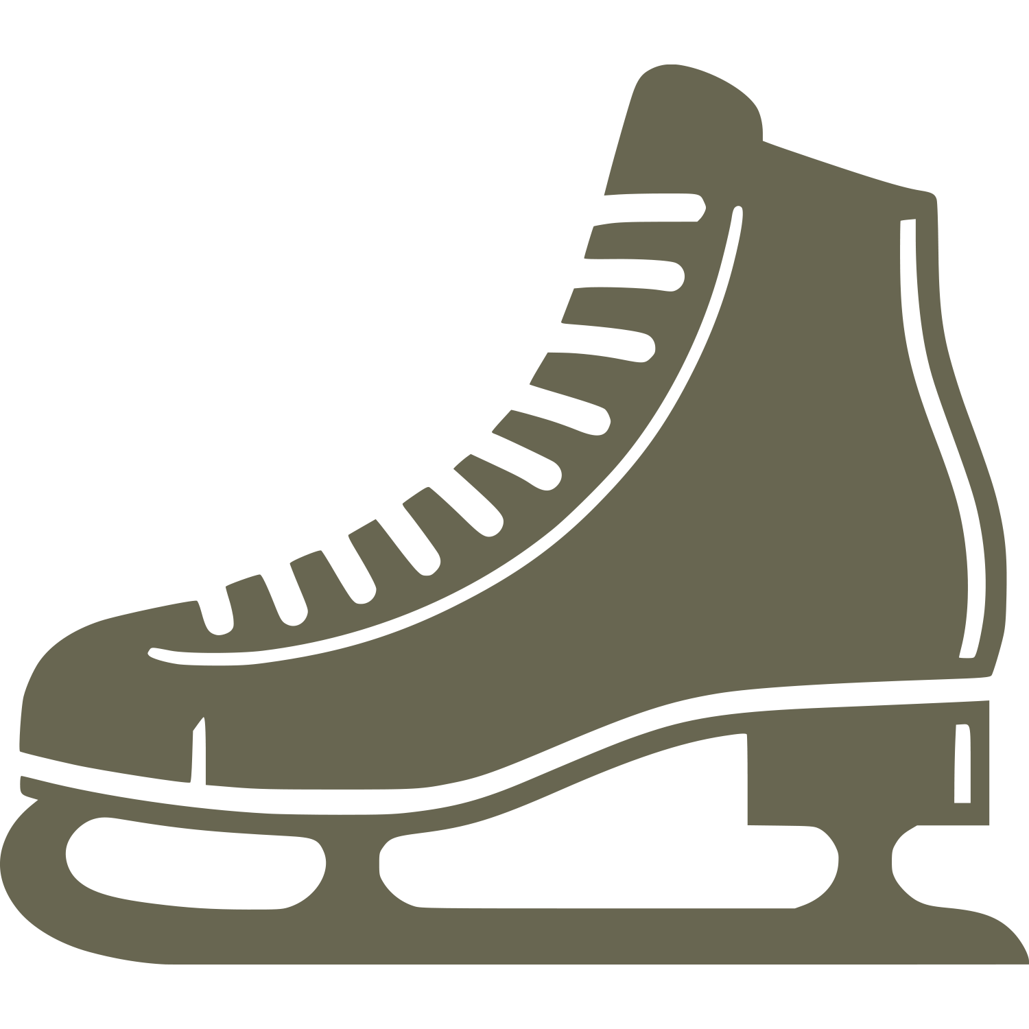 Ice Skate Delrin Leather Stamp
