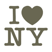 Delrin leather stamp with an "I ♥ NY" design, perfect for city and travel-themed leatherworking projects.