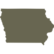 Iowa State Shape Delrin Leather Stamp