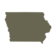 Iowa State Shape Delrin Leather Stamp