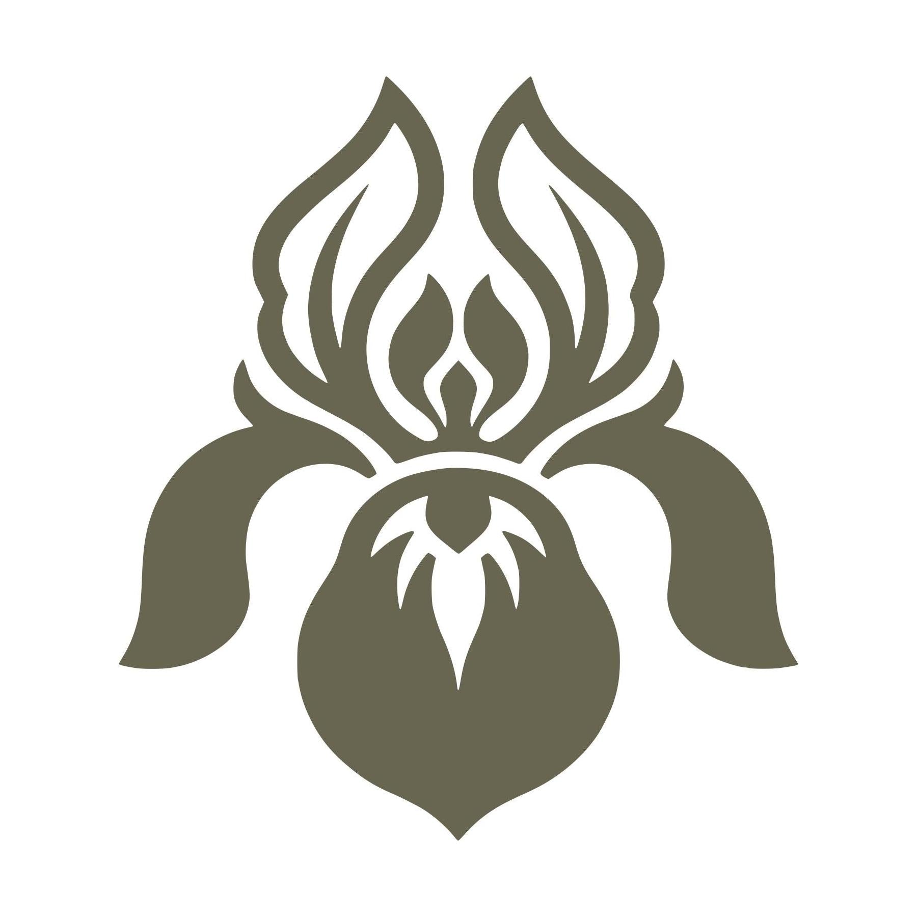 Iris Flower Delrin Leather Stamp