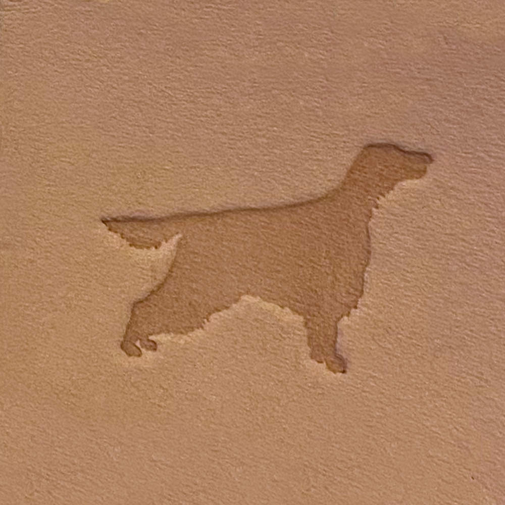 Irish Setter Dog Delrin Leather Stamp