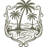 Tropical Island Delrin Leather Stamp
