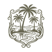 Tropical Island Delrin Leather Stamp