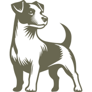 Detailed Jack Russell Terrier design, showcasing its signature alert stance and expressive facial features.