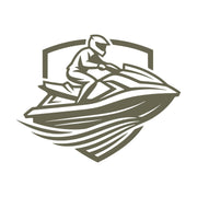 Jet Ski in Water Delrin Leather Stamp