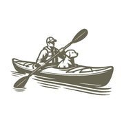 Kayaking with Dog Delrin Leather Stamp