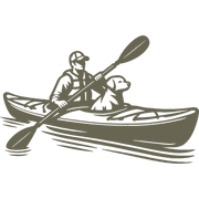 Kayaking with Dog Delrin Leather Stamp