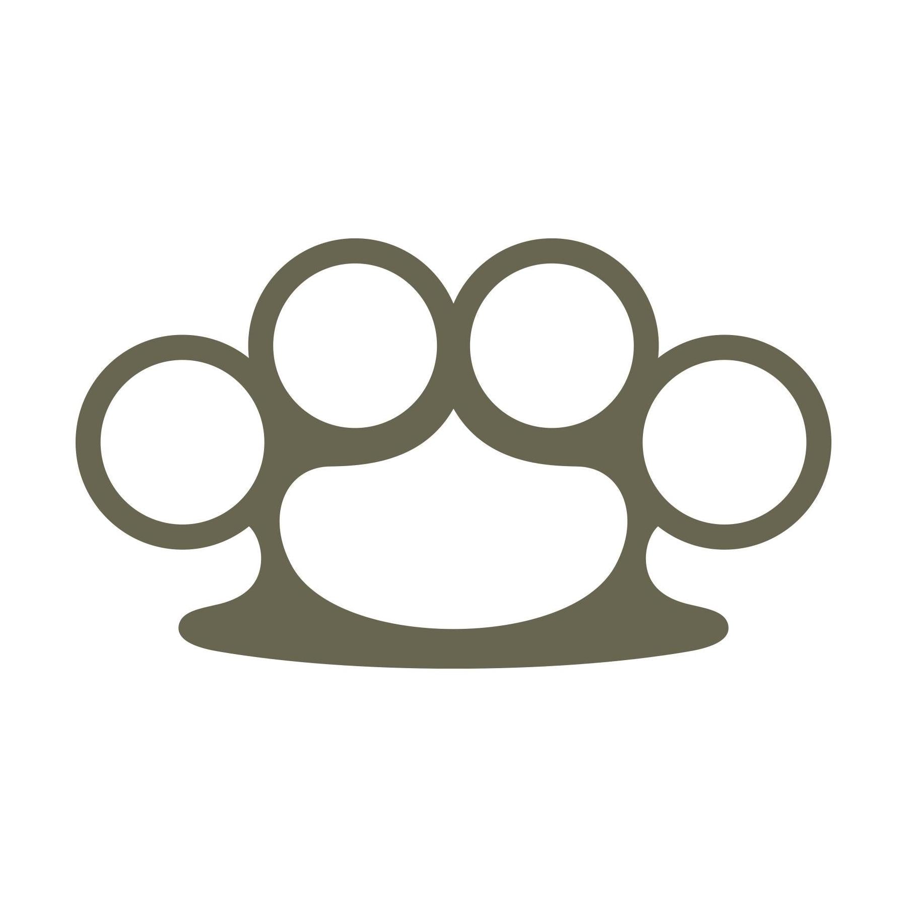 Brass Knuckles Delrin Leather Stamp