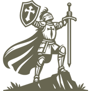 Triumphant Knight with Shield Delrin Leather Stamp