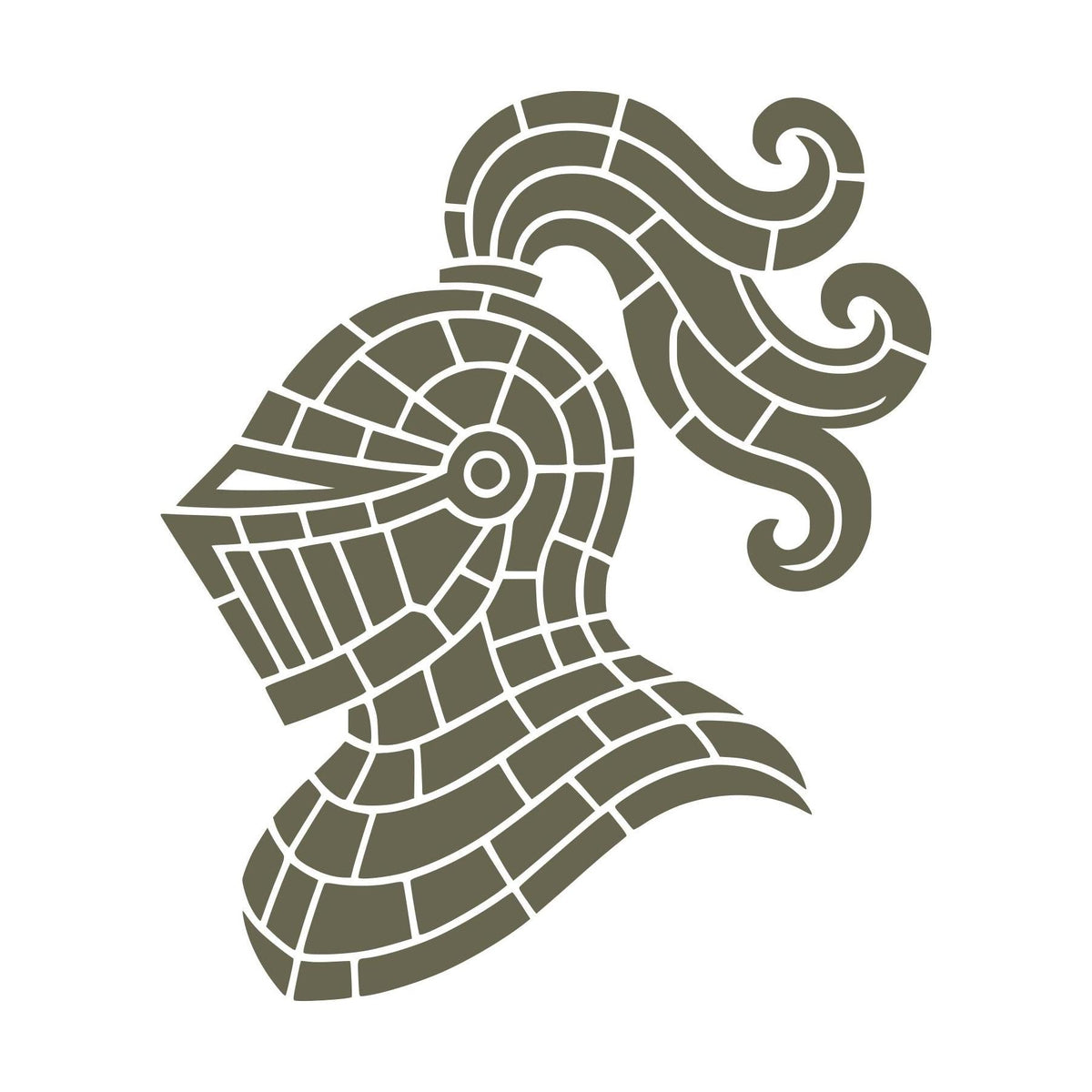 Knight Helmet Delrin Leather Stamp