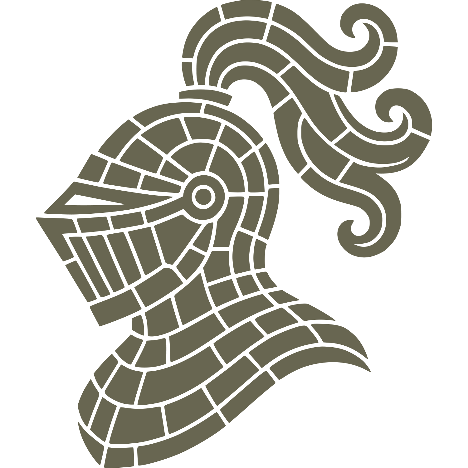 Knight Helmet Delrin Leather Stamp