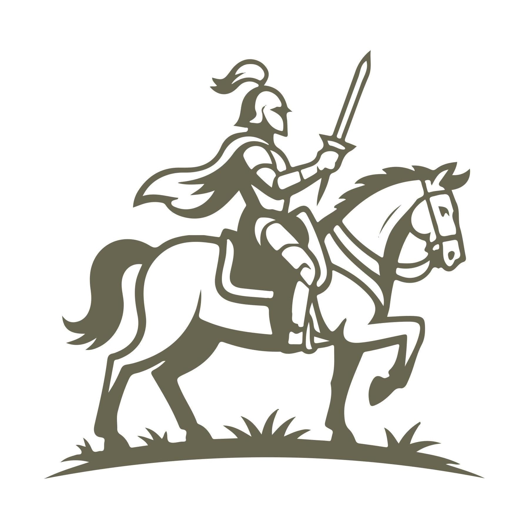 Knight Riding Horse Delrin Leather Stamp