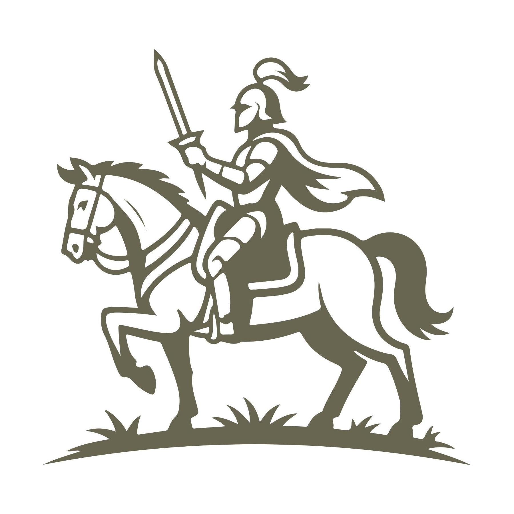 Knight Riding Horse Delrin Leather Stamp