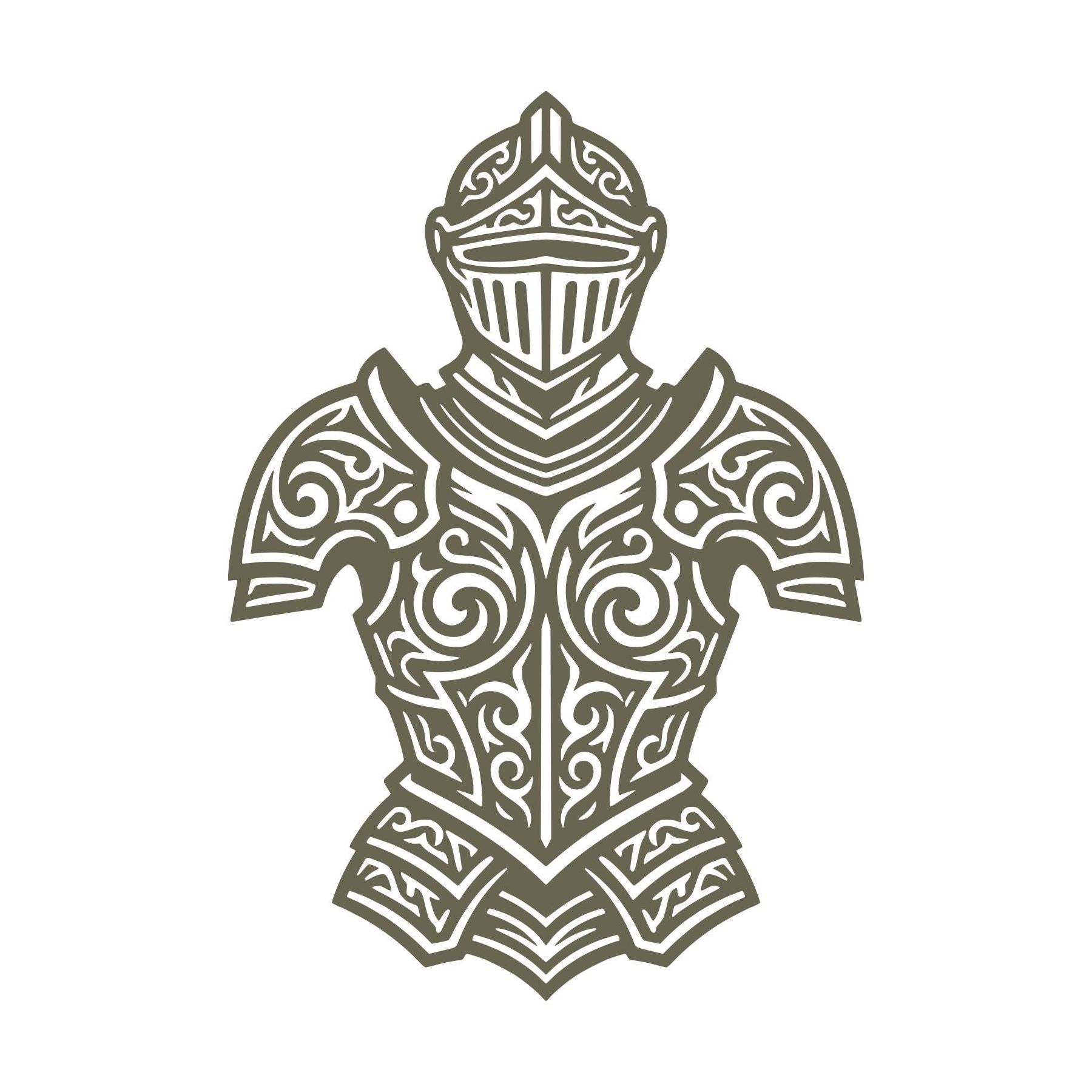 Medieval Knight Armor Delrin Leather Stamp