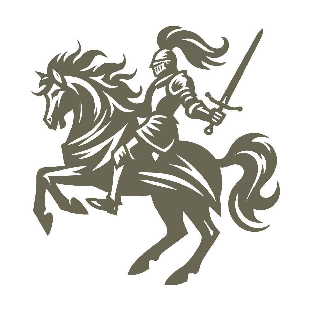 Knight Riding Horse Delrin Leather Stamp