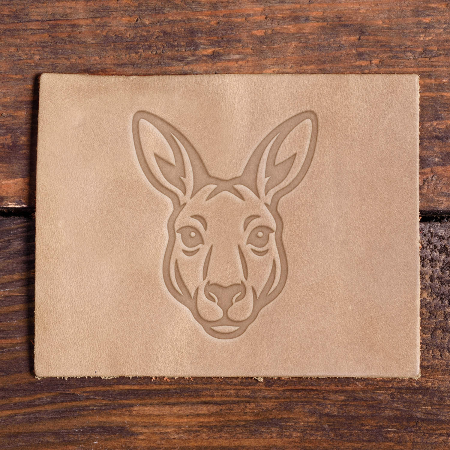 Kangaroo Head Delrin Leather Stamp