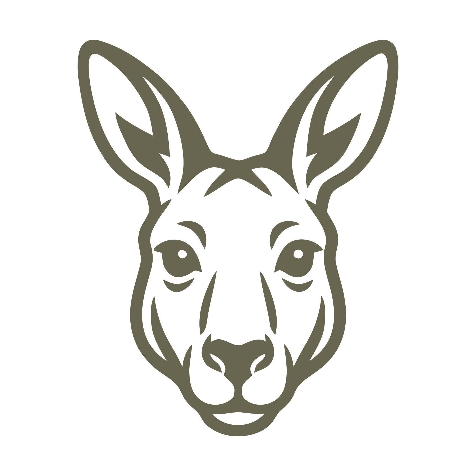 Kangaroo Head Delrin Leather Stamp