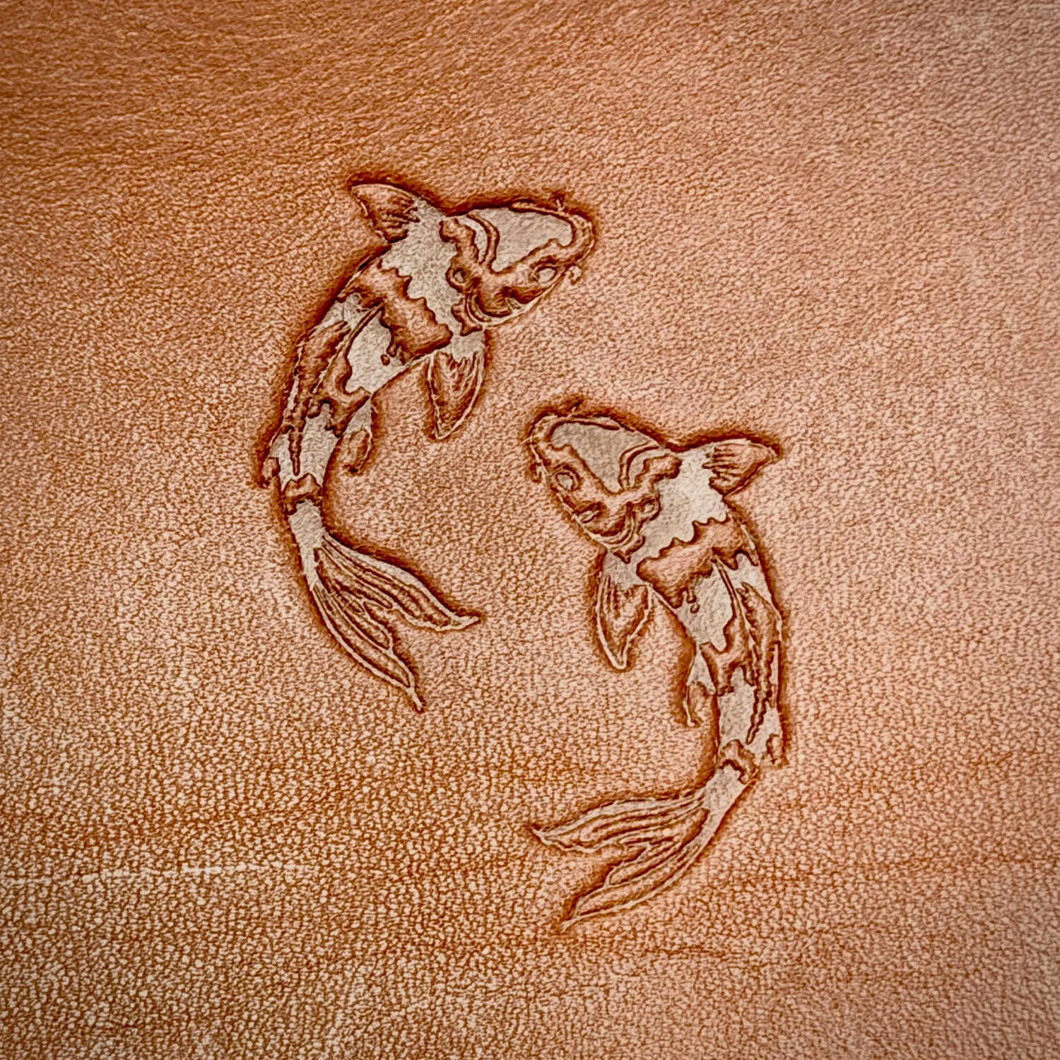 Koi Fish Delrin Leather Stamp