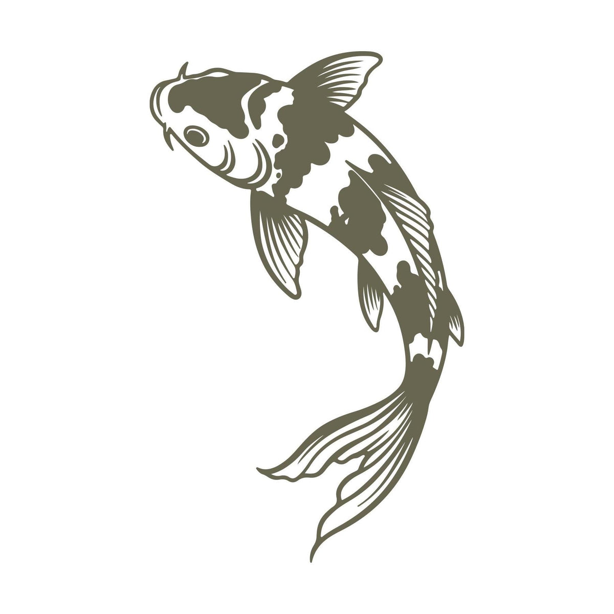 Koi Fish Delrin Leather Stamp