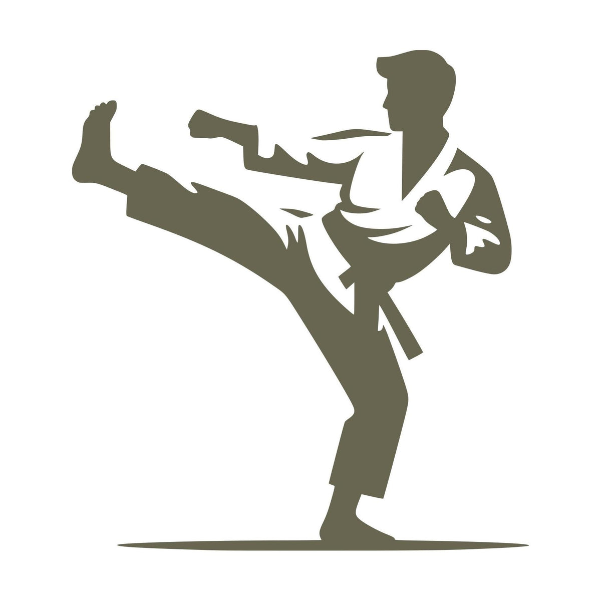 Karate Fighter Delrin Leather Stamp