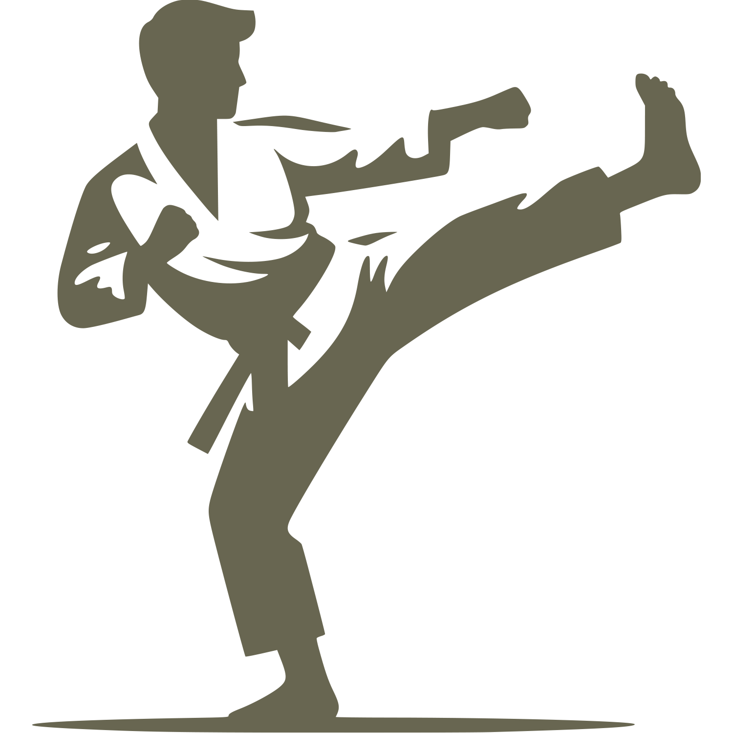 Karate Fighter Delrin Leather Stamp
