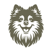 Keeshond Dog Delrin Leather Stamp