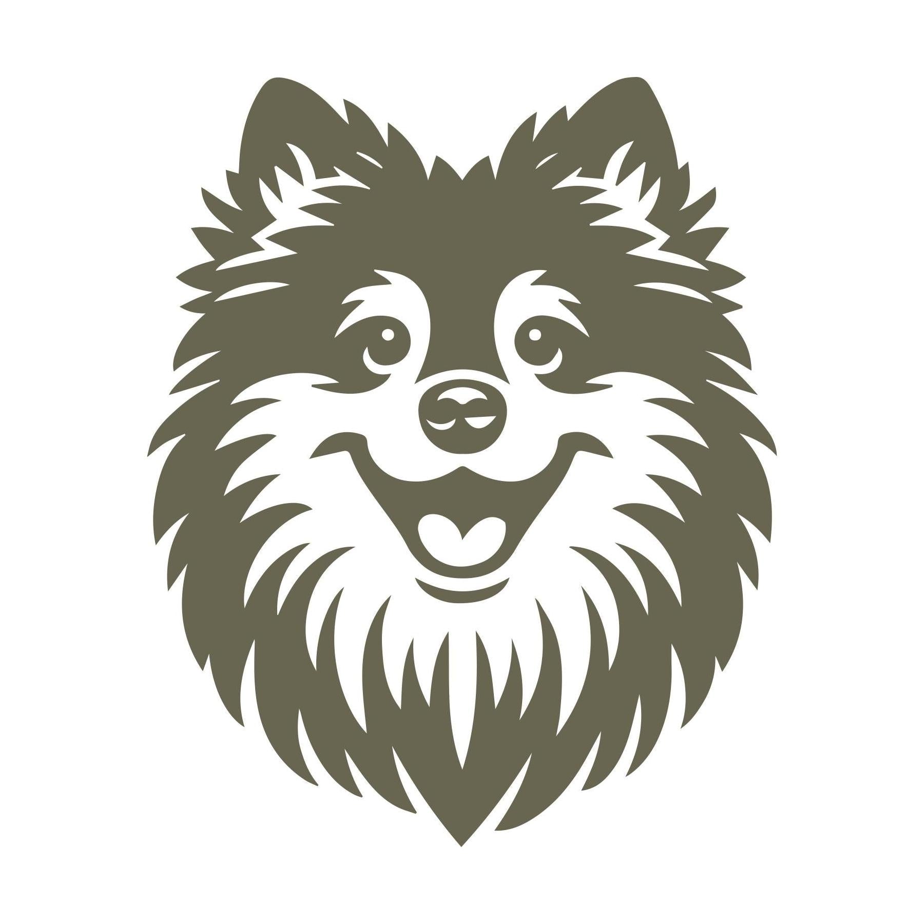Keeshond Dog Delrin Leather Stamp