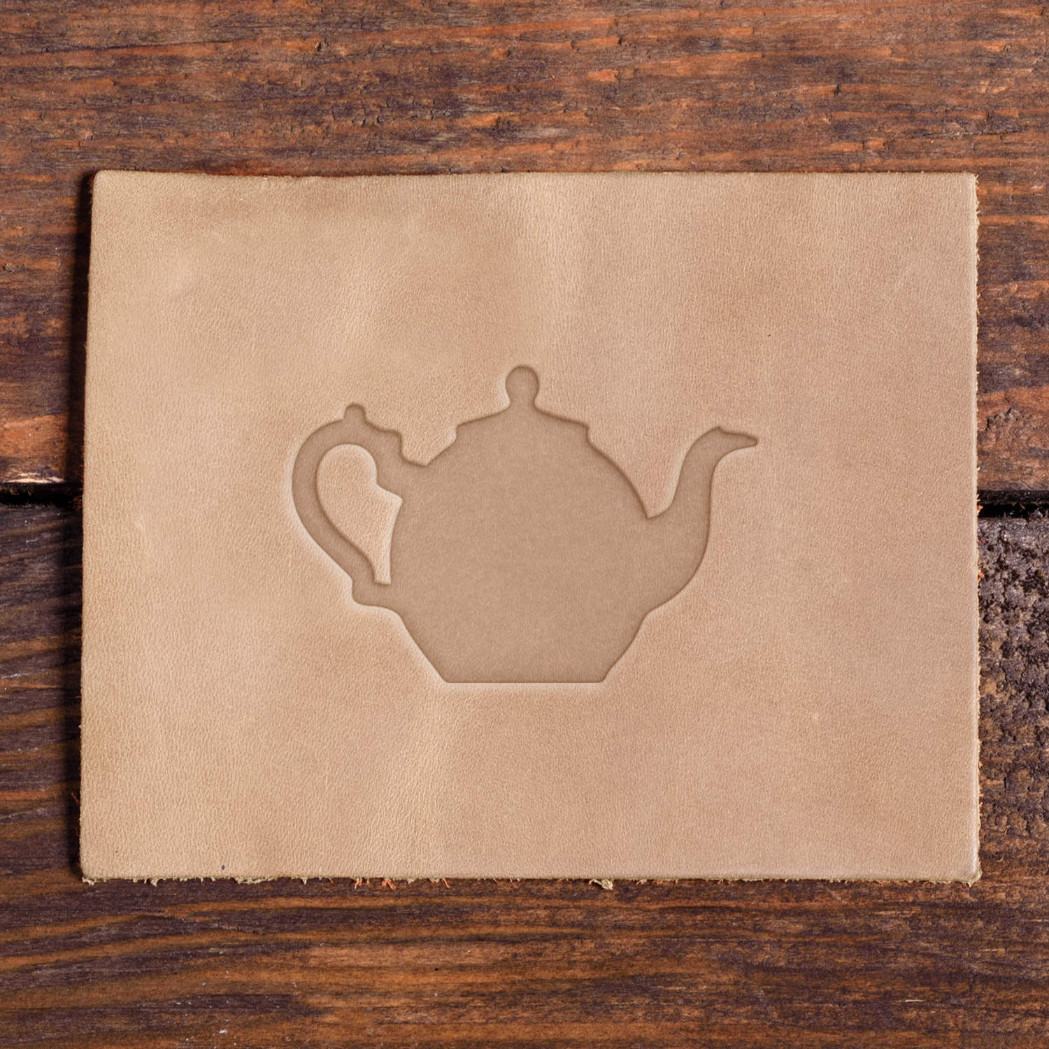 Tea Kettle Delrin Leather Stamp
