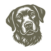 Black Labrador Dog Head Delrin Leather Stamp